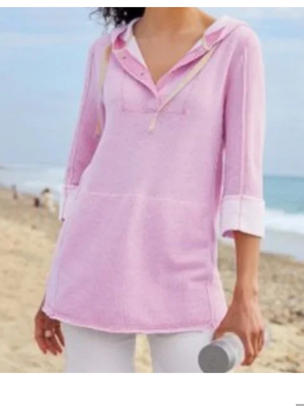 Soft Surroundings Just Beachy Pullover Hoodie